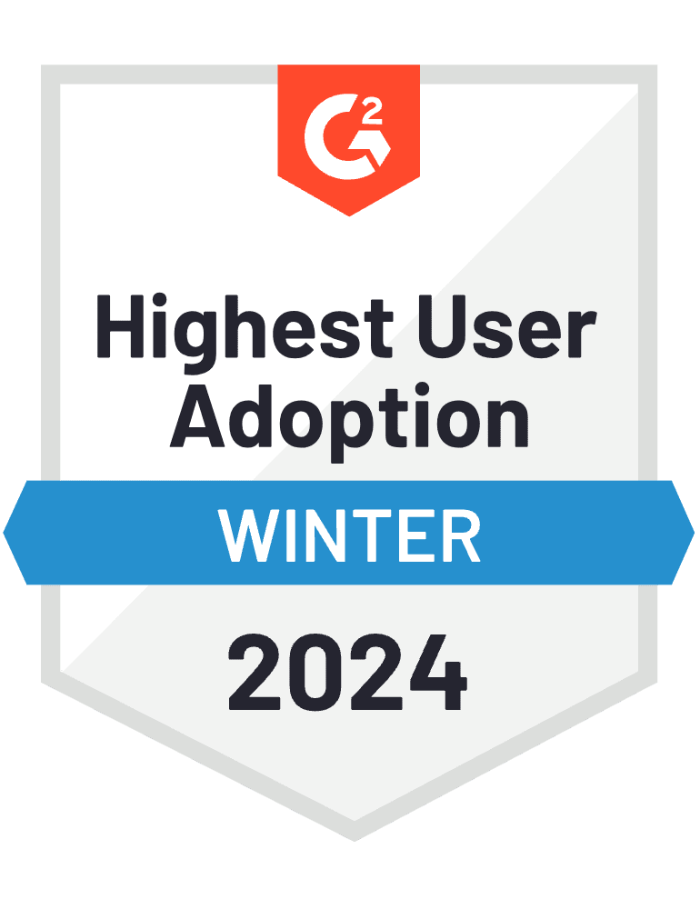 G2 2024 Highest User Adoption